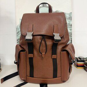 Coach CDC21 Clark Backpack In Signature Leather IN Brown